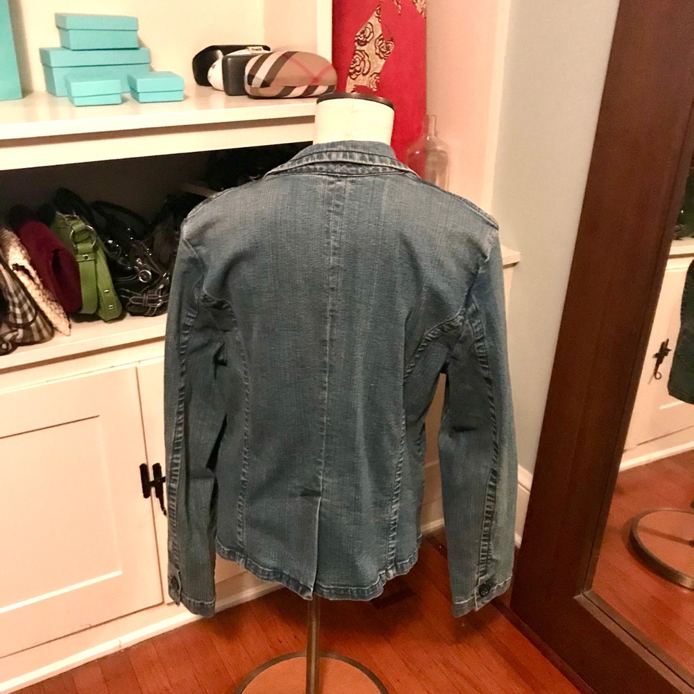 AMERICAN EAGLE Jean Denim Jacket Blazer - Picture 3 of 6